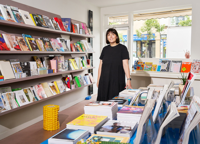 Nicola Hamilton, owner of Issues magazine shop in Toronto